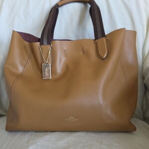 Coach Tan Leather Tote Bag